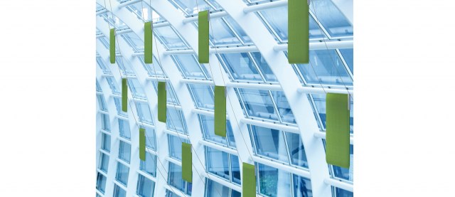 BAFFLE SOUND ABSORBING CEILING SYSTEM